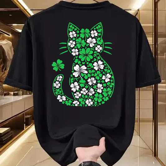 Patrick Day Shirts for Family, Funny Patrick Day shirts, st patrick's day Unisex T-Shirt/Hoodie/Sweatshirt HLT00 - Shamrock Irish Cat Graphic Saint Patrick Day for Cat Lovers T-Shirt