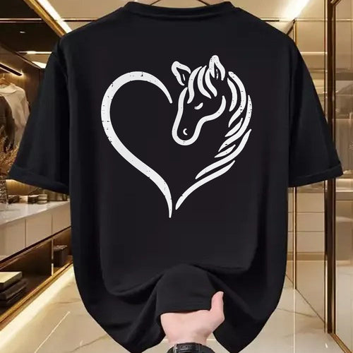 Best Horse Lover Shirt , Funny Horse UnisexT-Shirt/Hoodie/Sweatshirt HLT00 - Heart Horse Cute Love Equestrian Women Girls Kids Teens T-Shirt