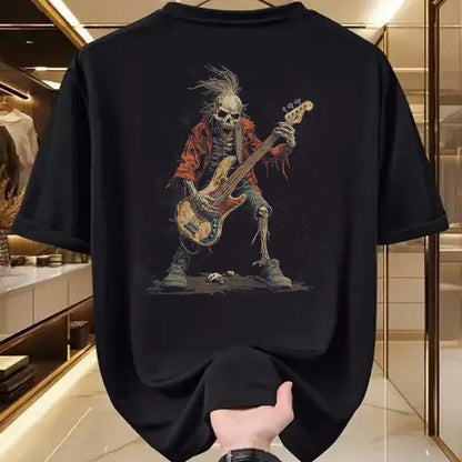 Guitar Lover Shirt, Funny Guitar UnisexT-Shirt/Hoodie/Sweatshirt HLT00 - Skeleton Punk Rocker Halloween Bass Guitar Rock N Roll T-Shirt