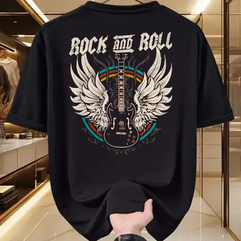 Guitar Lover Shirt, Funny Guitar UnisexT-Shirt/Hoodie/Sweatshirt HLT00 - Rock and Roll Guitar Vintage Rock Music T-Shirt, Men, Black, Large