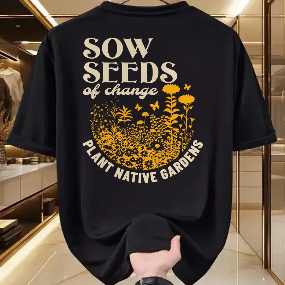 Native American T-Shirts, Vintage Native American Unisex T-Shirt/Hoodie/Sweatshirt HLT00 - Sow Seeds Of Change Plant Native Gardens