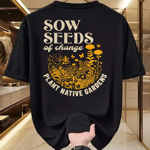 Native American T-Shirts, Vintage Native American Unisex T-Shirt/Hoodie/Sweatshirt HLT00 - Sow Seeds Of Change Plant Native Gardens