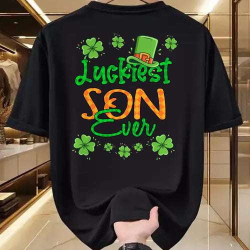 Patrick Day Shirts for Family, Funny Patrick Day shirts, st patrick's day Unisex T-Shirt/Hoodie/Sweatshirt HLT00 - Boy St Patrick Day Luckiest Son Ever St Patricks Day T-Shirt