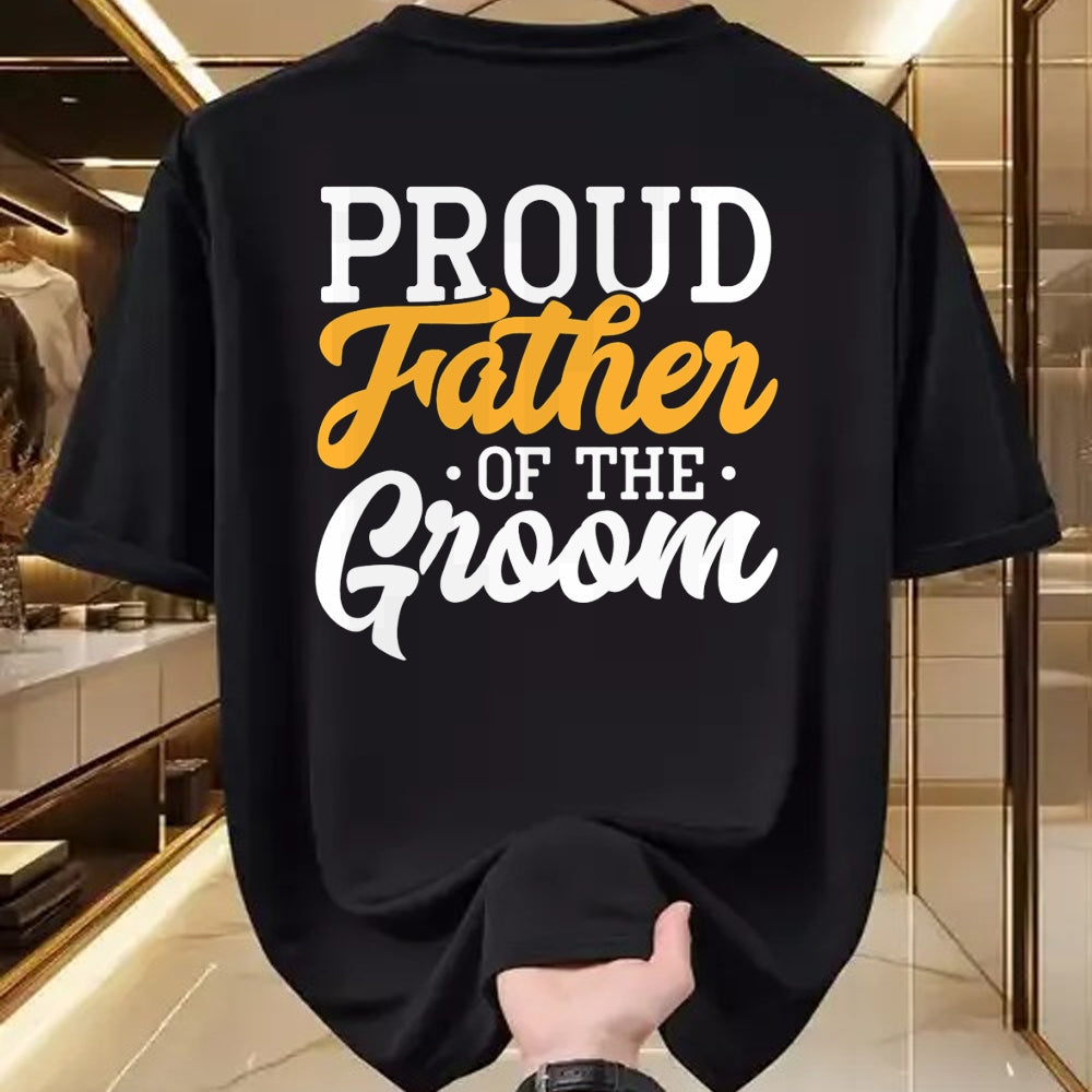Gift for Dad Shirt, Funny Dad Unisex T-Shirt/Hoodie/Sweatshirt HLT00 – Proud Father Of The Groom Wedding Party Engagement T-Shirt
