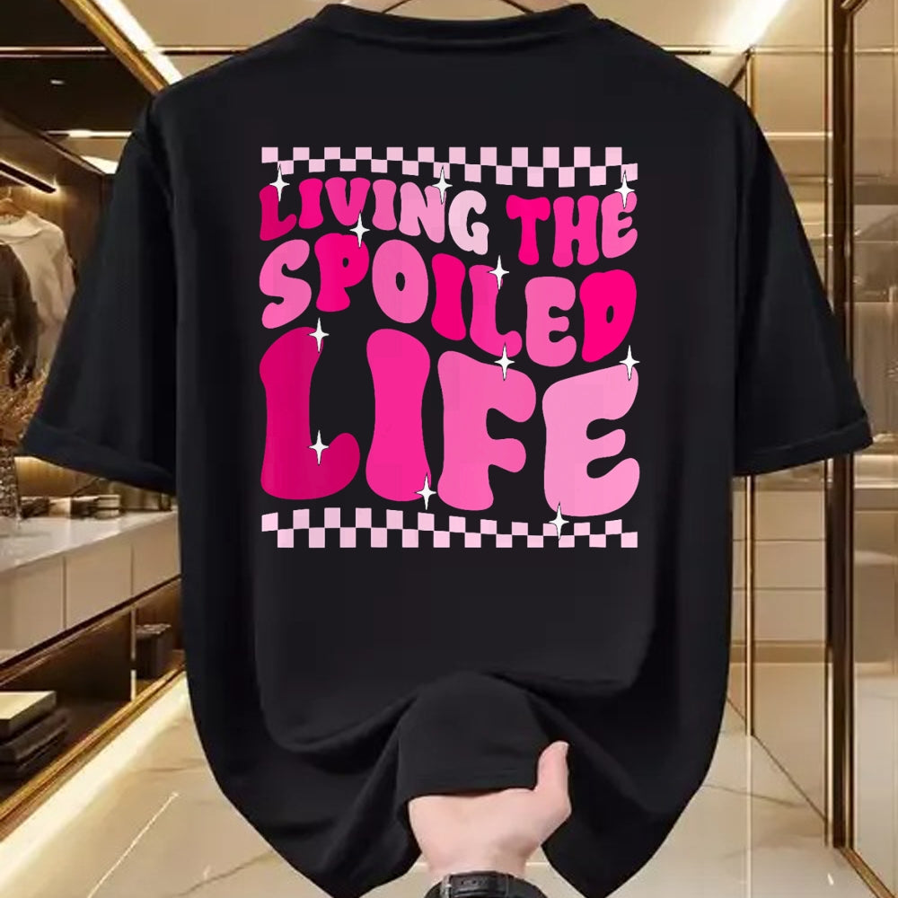 Best Wife Shirt, Wife and Husband Unisex T-Shirt/Hoodie/Sweatshirt HLT00 - Gift for wife T shirt, spoiled wife   Womens Living The Spoiled Life Spoiled Wife V-Neck T-Shirt