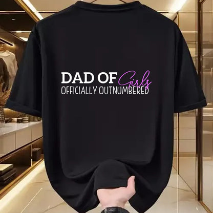 Gift for Dad Shirt, Funny Dad Unisex T-Shirt/Hoodie/Sweatshirt HLT00 – Dad Of Girls Officially Outnumbered - Father_s Day Proud T-Shirt