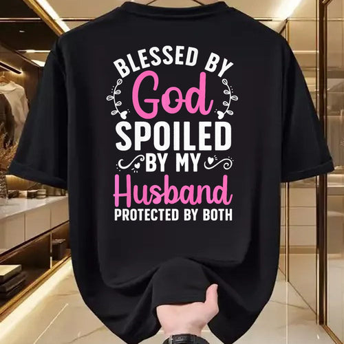 Best Wife Shirt, Wife and Husband Unisex T-Shirt/Hoodie/Sweatshirt HLT00 - Gift for wife T shirt, spoiled wife   Funny Spoiled Wife Art For Women Girls Husband Spoiled Wife Pr (5)