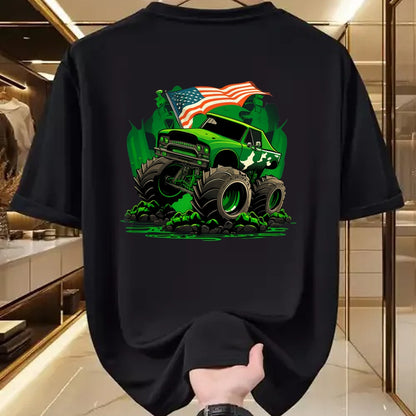 Patrick Day Shirts for Family, Funny Patrick Day shirts, st patrick's day Unisex T-Shirt/Hoodie/Sweatshirt HLT00 - Funny Leprechaun Monster Truck Shamrock St Patrick Day Boys T-Shirt