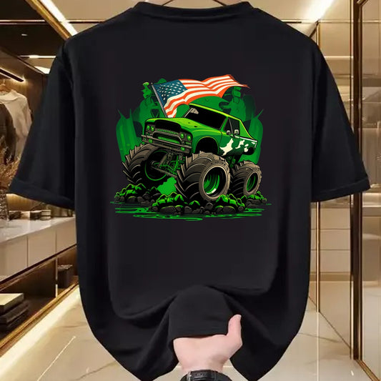 Patrick Day Shirts for Family, Funny Patrick Day shirts, st patrick's day Unisex T-Shirt/Hoodie/Sweatshirt HLT00 - Funny Leprechaun Monster Truck Shamrock St Patrick Day Boys T-Shirt