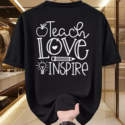 Best Teacher Shirt, Funny Teacher UnisexT-Shirt/Hoodie/Sweatshirt HLT00 - Teacher Shirts Teach Love Inspire Retro Back to School Tees T Shirts for Men and Women