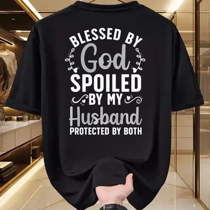 Best Wife Shirt, Wife and Husband Unisex T-Shirt/Hoodie/Sweatshirt HLT00 - Gift for wife T shirt, spoiled wife   Funny Spoiled Wife Art For Women Girls Husband Spoiled Wife Pr (19)