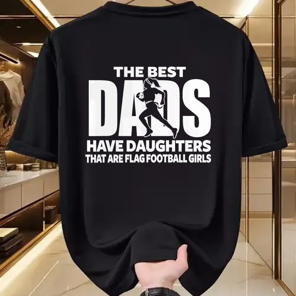 Gift for Dad Shirt, Funny Dad Unisex T-Shirt/Hoodie/Sweatshirt HLT00 – Flag Football Girl Dad Proud Father of Girl Playing Sports T-Shirt
