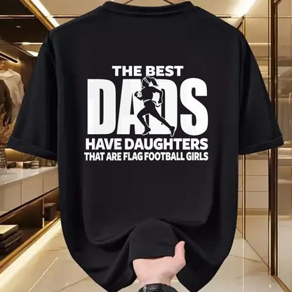 Gift for Dad Shirt, Funny Dad Unisex T-Shirt/Hoodie/Sweatshirt HLT00 – Flag Football Girl Dad Proud Father of Girl Playing Sports T-Shirt