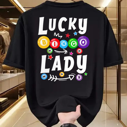 Gift for Mom Shirt, Funny Mom Unisex T-Shirt/Hoodie/Sweatshirt HLT00 - Bingo Night Funny Bingo Lucky Bingo Lady For Grandma Mom T-Shirt