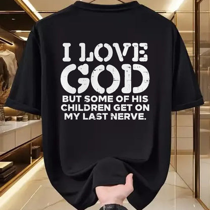 Christian Tee, Christian Faith Unisex T-Shirt/Hoodie/Sweatshirt HLT00 - I Love God But Funny Jesus Christ Religious Christian Gift T-Shirt