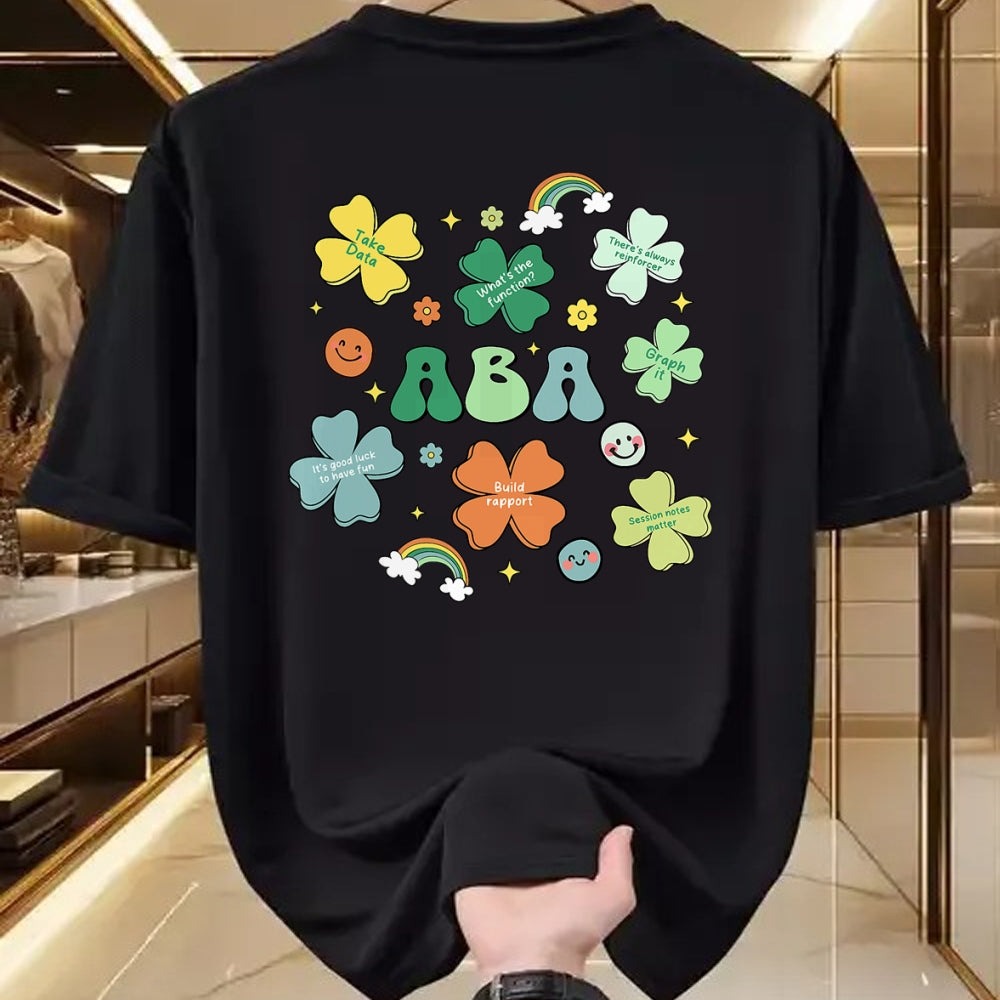 Patrick Day Shirts for Family, Funny Patrick Day shirts, st patrick's day Unisex T-Shirt/Hoodie/Sweatshirt HLT00 - ABA Therapist St Patrick Day Rainbow Lucky Behavior Shamrock T-Shirt