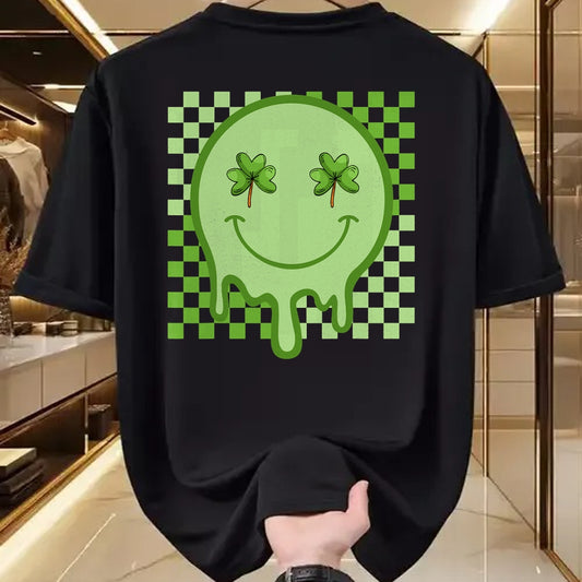 Patrick Day Shirts for Family, Funny Patrick Day shirts, st patrick's day Unisex T-Shirt/Hoodie/Sweatshirt HLT00 - Retro Groovy St Patrick Day Hippie Shamrock Funny Matching T-Shirt