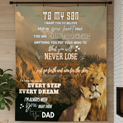 Cozy Love Blanket for My Son – Warm Embrace from Dad