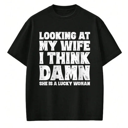 Best Wife Shirt, Wife and Husband Unisex T-Shirt/Hoodie/Sweatshirt HLT00 - Funny Dad Joke Quote for Husband Father from Wife T-Shirt