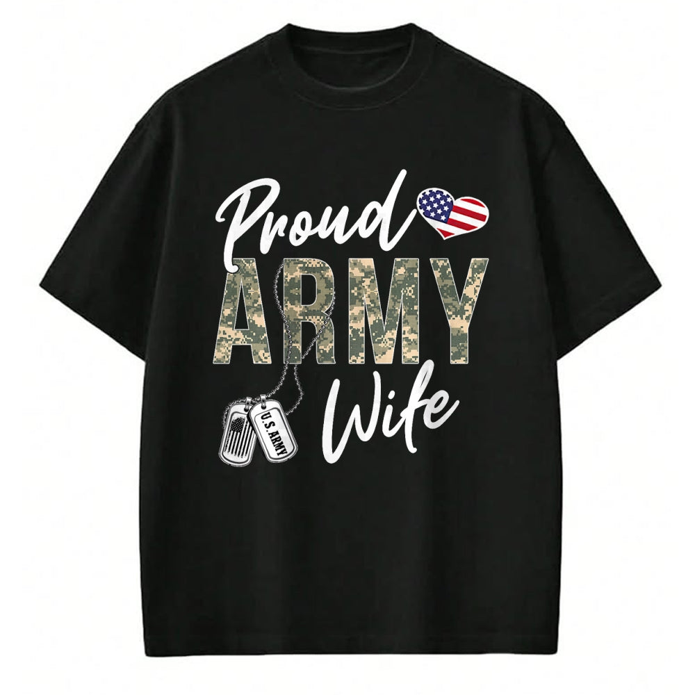Best Wife Shirt, Wife and Husband Unisex T-Shirt/Hoodie/Sweatshirt HLT00 - Gift for wife T shirt, lucky wife   Proud Army Wife Army Graduation Wife US Army Wife Gifts T-Shirt