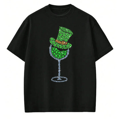 Patrick Day Shirts for Family, Funny Patrick Day shirts, st patrick's day Unisex T-Shirt/Hoodie/Sweatshirt HLT00 - Wine Glasses Clover Leprechaun Irish Shamrock St Patrick Day T-Shirt