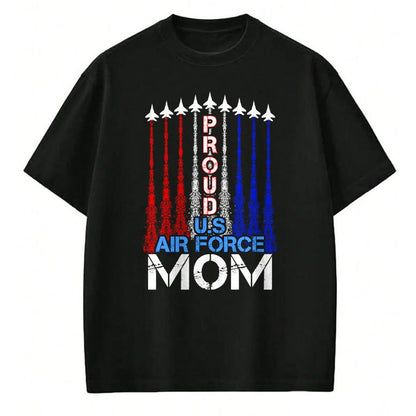 Gift for Mom Shirt, Funny Mom Unisex T-Shirt/Hoodie/Sweatshirt HLT00 - ic Jet 4th Of July Proud US Air Force Mom US Flag T-Shirt