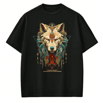 Native American T-Shirts, Vintage Native American Unisex T-Shirt/Hoodie/Sweatshirt HLT00 - Wolf Spirit Animal Sacred Shaman Native American Clan (1)