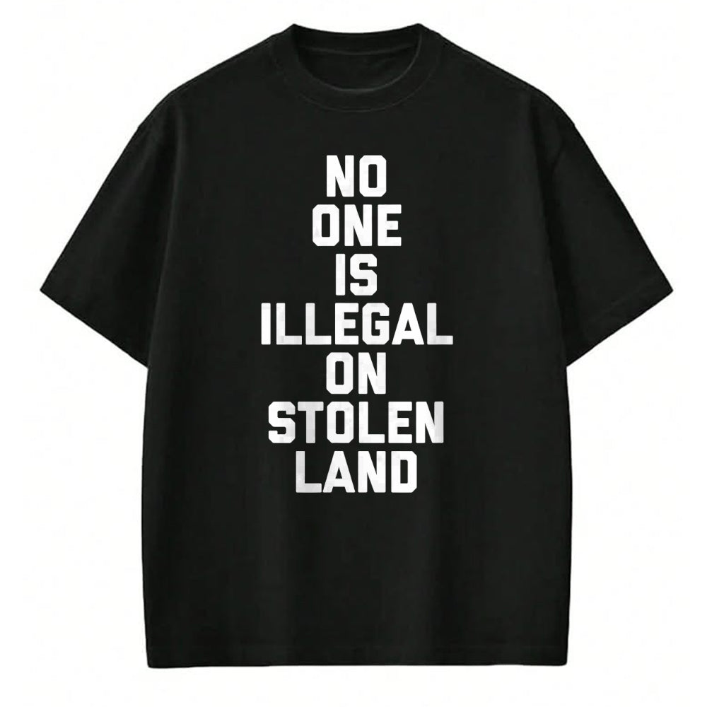 Native American T-Shirts, Vintage Native American Unisex T-Shirt/Hoodie/Sweatshirt HLT00 - No One Is Illegal On Stolen Land NATIVE AMERICAN INDIAN