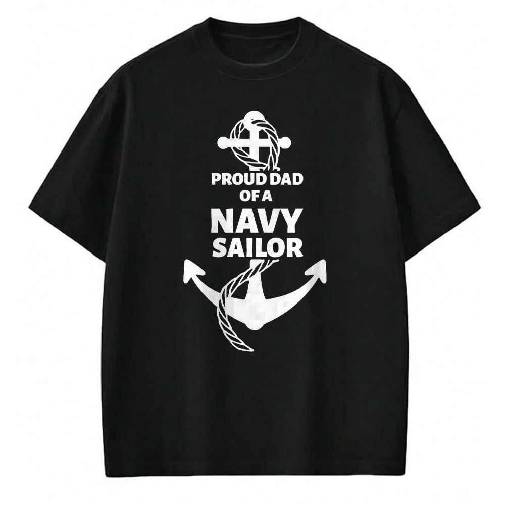 Gift for Dad Shirt, Funny Dad Unisex T-Shirt/Hoodie/Sweatshirt HLT00 – Proud Dad of a Navy Sailor T-Shirt