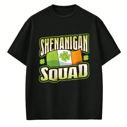 Patrick Day Shirts for Family, Funny Patrick Day shirts, st patrick's day Unisex T-Shirt/Hoodie/Sweatshirt HLT00 - Fun and Crazy Shenanigan Squad St Patrick Day Irish Flag T-Shirt
