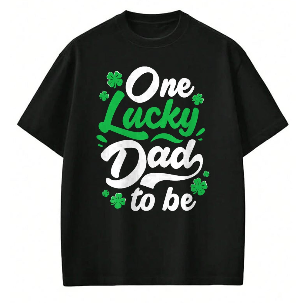 Gift for Dad Shirt, Funny Dad Unisex T-Shirt/Hoodie/Sweatshirt HLT00 – One Lucky Dad To Be St Patrick Day Gender Reveal Party T-Shirt