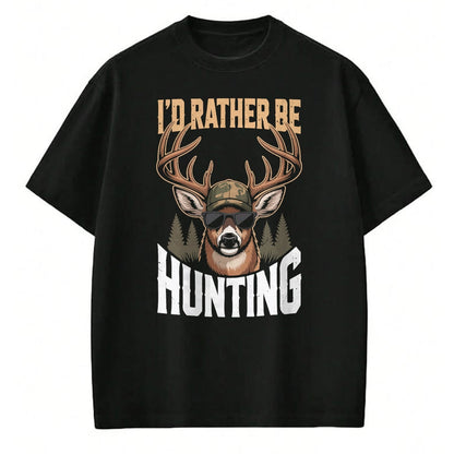 Funny Hunting Shirt, Gift For Hunting Lover Unisex T-Shirt/Hoodie/Sweatshirt HLT00 - Mens Camo Deer Hunting Funny Id Rather Be Hunting Camouflage T-Shirt