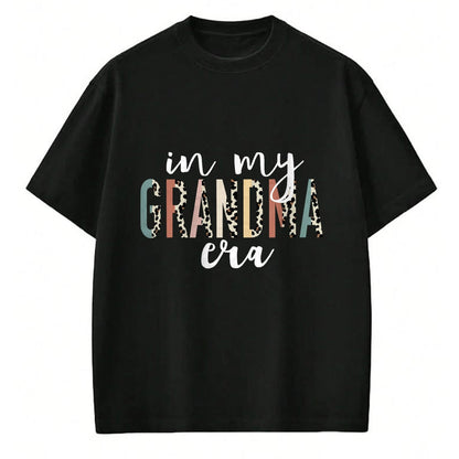 Best Grandma Shirt, Proud Grandma Unisex T-Shirt/Hoodie/Sweatshirt HLT00 - In My Grandma Era Leopard Letter Print Funny Gifts Grandma T-Shirt