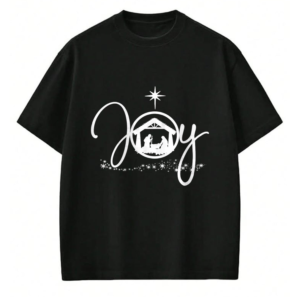 Christian Tee, Christian Faith Unisex T-Shirt/Hoodie/Sweatshirt HLT00 - Christian Christmas Joy Jesus Nativity Scene Faith Gift Long Sleeve T-Shirt