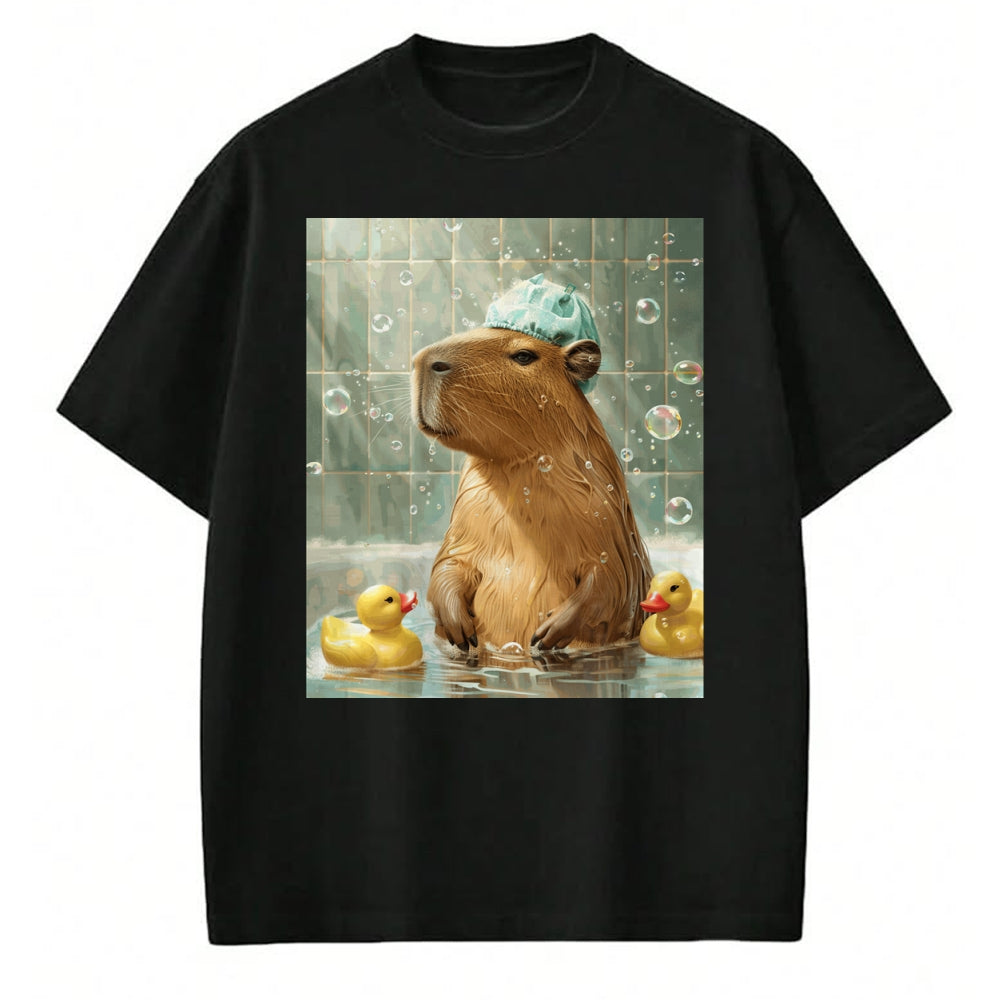 Cute Capybara Shirt, Funny Capybara Unisex T-Shirt/Hoodie/Sweatshirt HLT00 - Funny Graphic Capybara Long Sleeve T-Shirt (18)