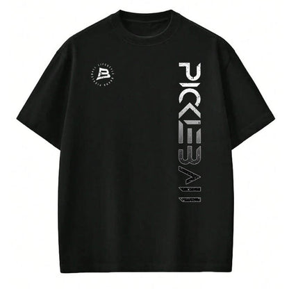Funny Pickleball Shirt, Pickleball Lover Unisex T-Shirt/Hoodie/Sweatshirt HLT00 - Pickleball Distressed Black White Gradient T-Shirt