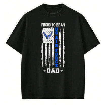 Gift for Dad Shirt, Funny Dad Unisex T-Shirt/Hoodie/Sweatshirt HLT00 – Vintage USA Flag Proud To Be An US Air Force Dad T-Shirt