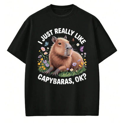 Cute Capybara Shirt, Funny Capybara Unisex T-Shirt/Hoodie/Sweatshirt HLT00 - Funny Capybara Art for Men Women Kids Capybara Lover T-Shirt