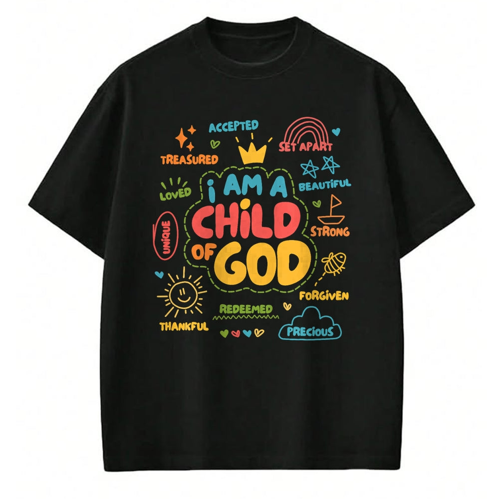 Christian Tee, Christian Faith Unisex T-Shirt/Hoodie/Sweatshirt HLT00 - I am a Child of God Christian Retro Jesus Faith Design Gifts T-Shirt