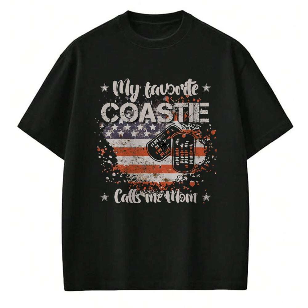 Gift for Mom Shirt, Funny Mom Unisex T-Shirt/Hoodie/Sweatshirt HLT00 - My Favorite Coastie Calls Me Mom Proud Coast Guard Mom T-Shirt