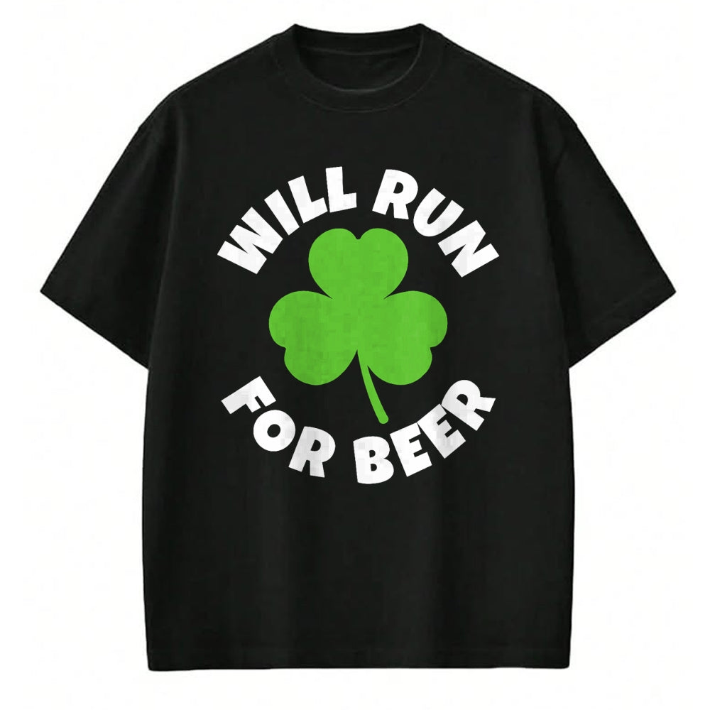 Patrick Day Shirts for Family, Funny Patrick Day shirts, st patrick's day Unisex T-Shirt/Hoodie/Sweatshirt HLT00 - Will Run For Beer Funny St. Patrick Day Irish Running Runner T-Shirt
