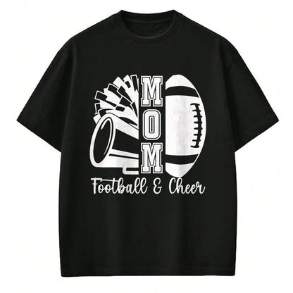 Gift for Mom Shirt, Funny Mom Unisex T-Shirt/Hoodie/Sweatshirt HLT00 - Mom Of Both Proud Football And Cheer Mom T-Shirt