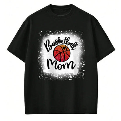 Gift for Mom Shirt, Funny Mom Unisex T-Shirt/Hoodie/Sweatshirt HLT00 - Leopard Bleached Basketball Mom Game Day Gift T-Shirt