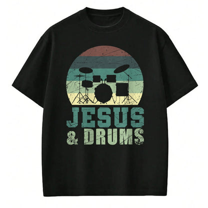 Christian Tee, Christian Faith Unisex T-Shirt/Hoodie/Sweatshirt HLT00 - Drummer Christian Religious Drums Player Gift Jesus T-Shirt