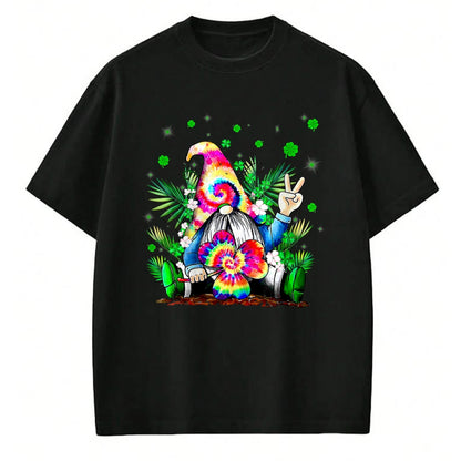Patrick Day Shirts for Family, Funny Patrick Day shirts, st patrick's day Unisex T-Shirt/Hoodie/Sweatshirt HLT00 - Irish Gnome Tie Dye Shamrock St Patrick Day Peace Love Luck T-Shirt