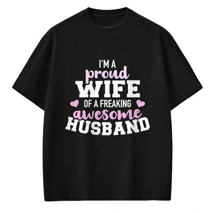 Best Wife Shirt, Wife and Husband Unisex T-Shirt/Hoodie/Sweatshirt HLT00 - Gift for wife T shirt, lucky wife   Proud wife husband wedding anniversary T-Shirt