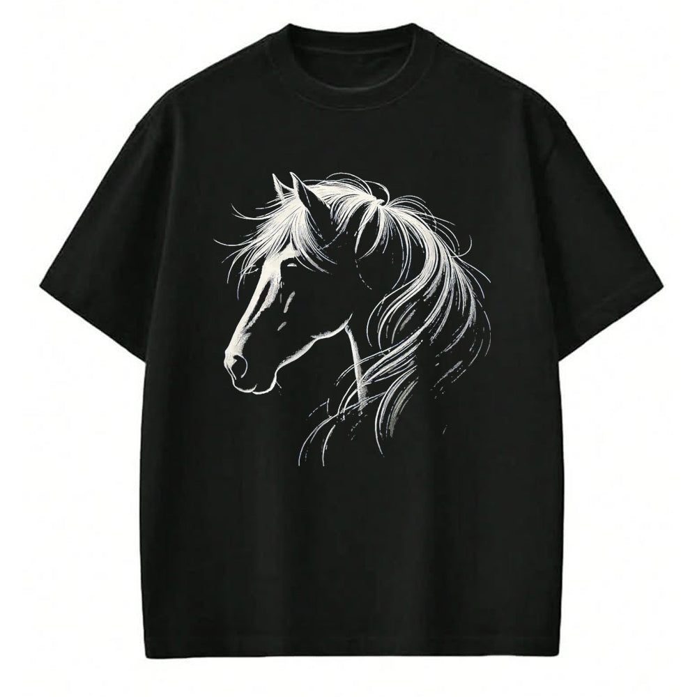 Best Horse Lover Shirt , Funny Horse UnisexT-Shirt/Hoodie/Sweatshirt HLT00 - Horse Silhouette Horse Riding Lover T-Shirt, Men, Black, 3X-Large