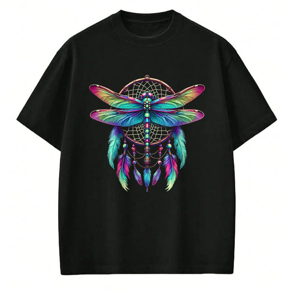 Native American T-Shirts, Vintage Native American Unisex T-Shirt/Hoodie/Sweatshirt HLT00 - Dragonfly Dream Catcher - Native American Dreamcatcher