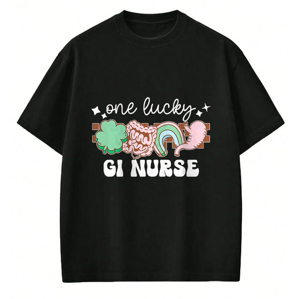 Patrick Day Shirts for Family, Funny Patrick Day shirts, st patrick's day Unisex T-Shirt/Hoodie/Sweatshirt HLT00 - One Lucky Gl Gastroenterology Nurse St Patrick Day Nursing T-Shirt