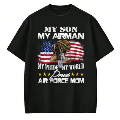 Gift for Mom Shirt, Funny Mom Unisex T-Shirt/Hoodie/Sweatshirt HLT00 - Proud Air Force Mom Air Force Graduation Military Mom Gift T-Shirt